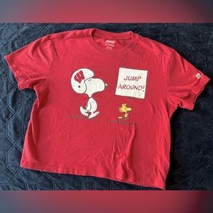 Wisconsin Jump Around Cropped Vintage T